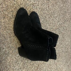 Sofft Black Suede Ankle Boots